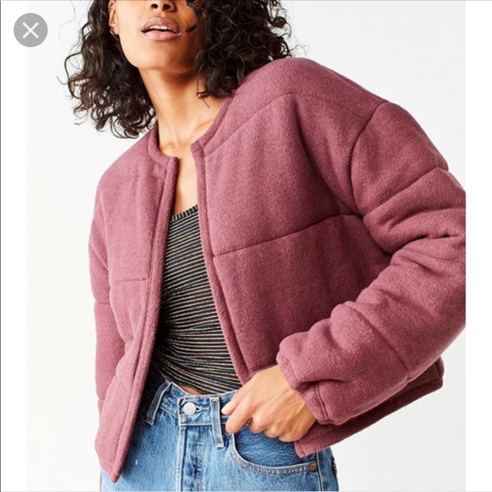 Urban Outfitters Allie Quilted Puffer Cardigan